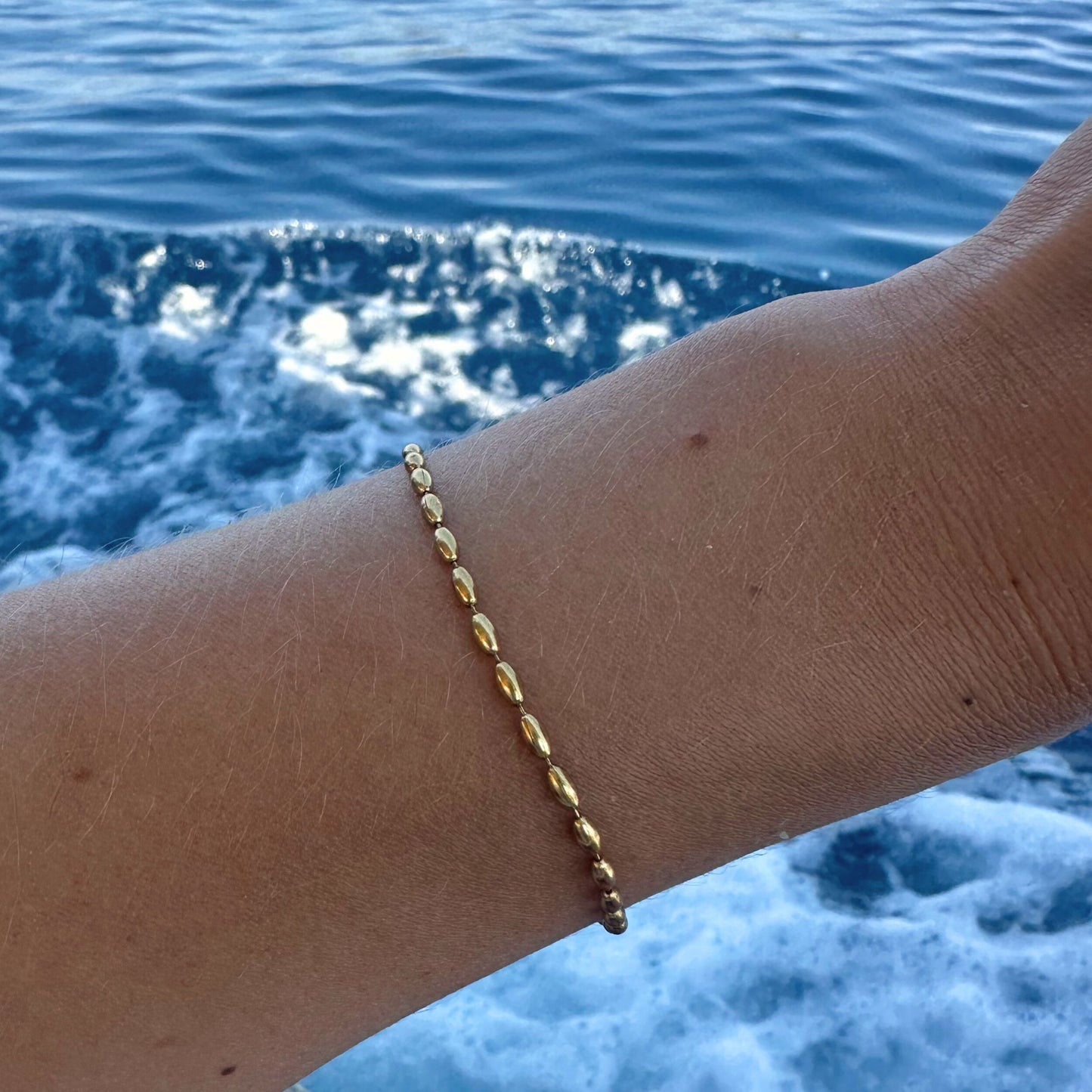 Thin Oval Beads Bracelet