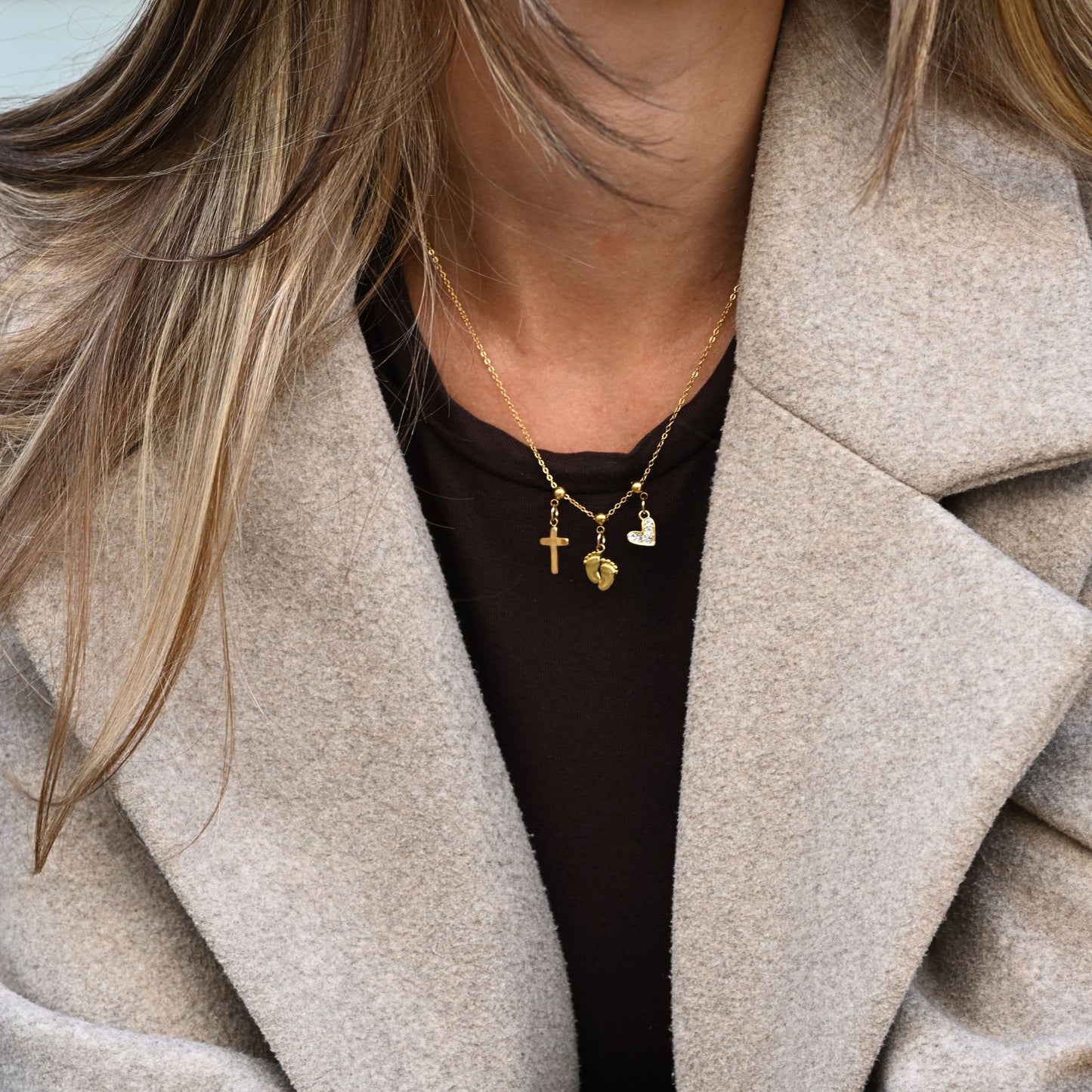 Heart Crystals Charm