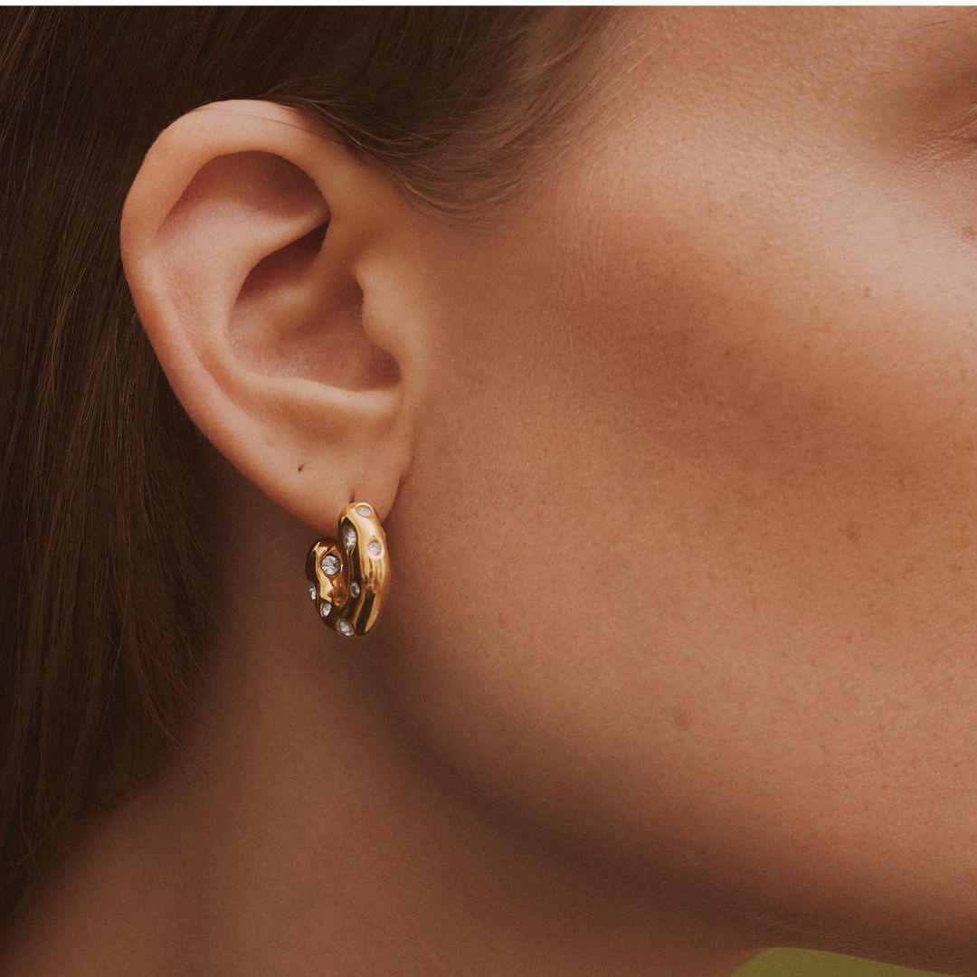 Chunky Zirconia Hoops