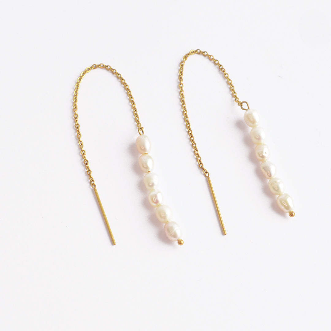 Pearl Chain Earrings