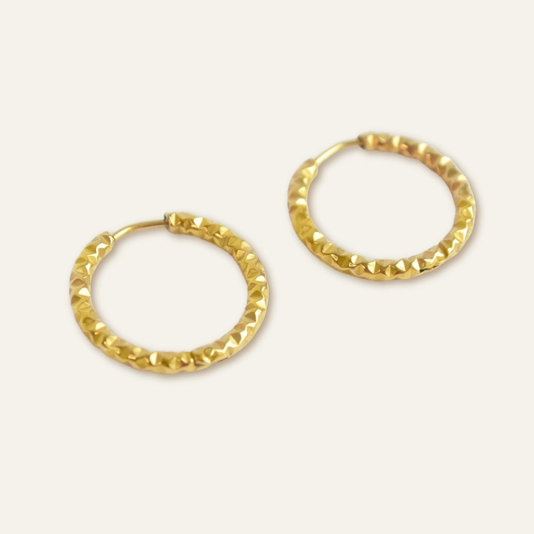 Large Textured Earrings