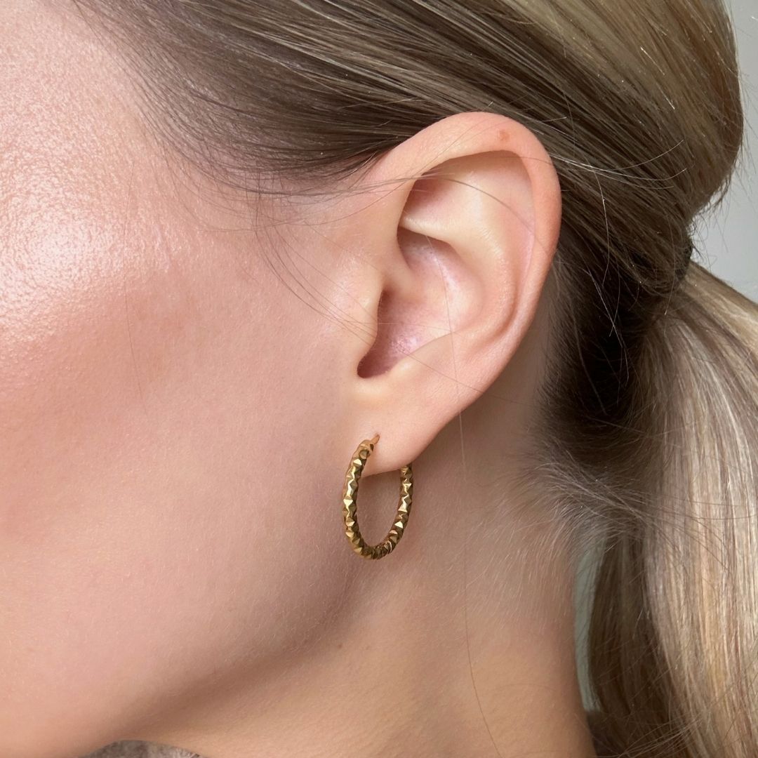 Large Textured Earrings