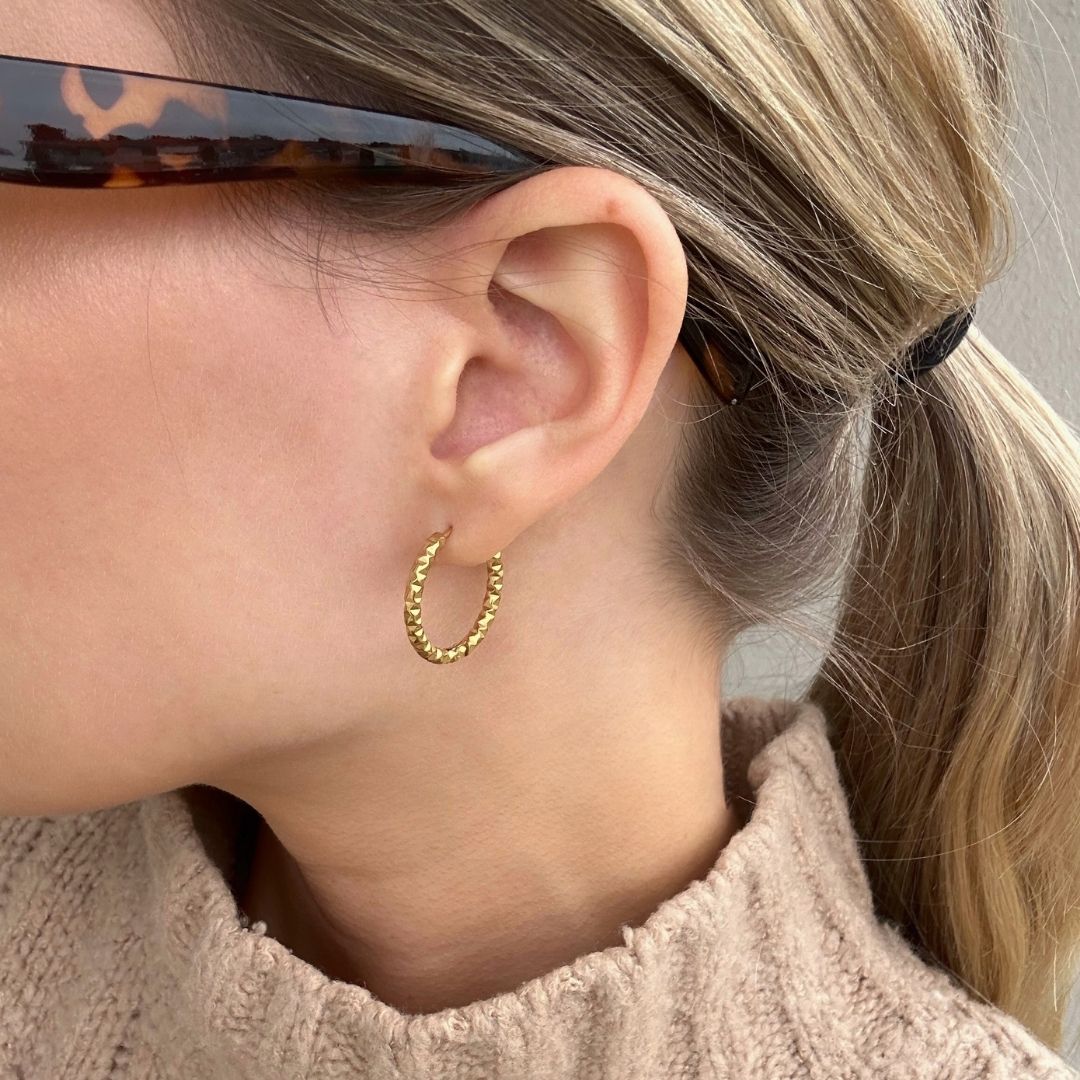 Large Textured Earrings