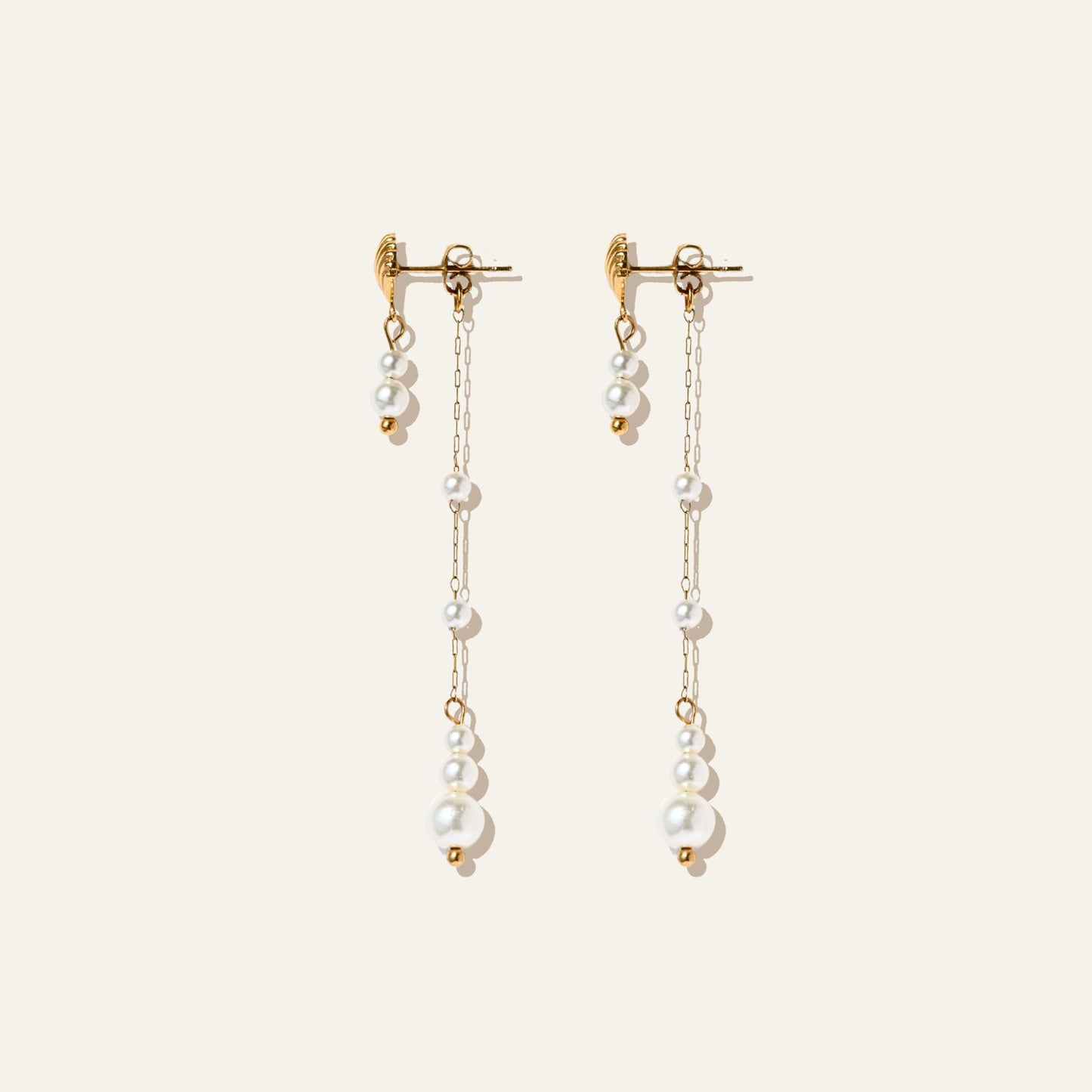 Shell and Pearls Earrings