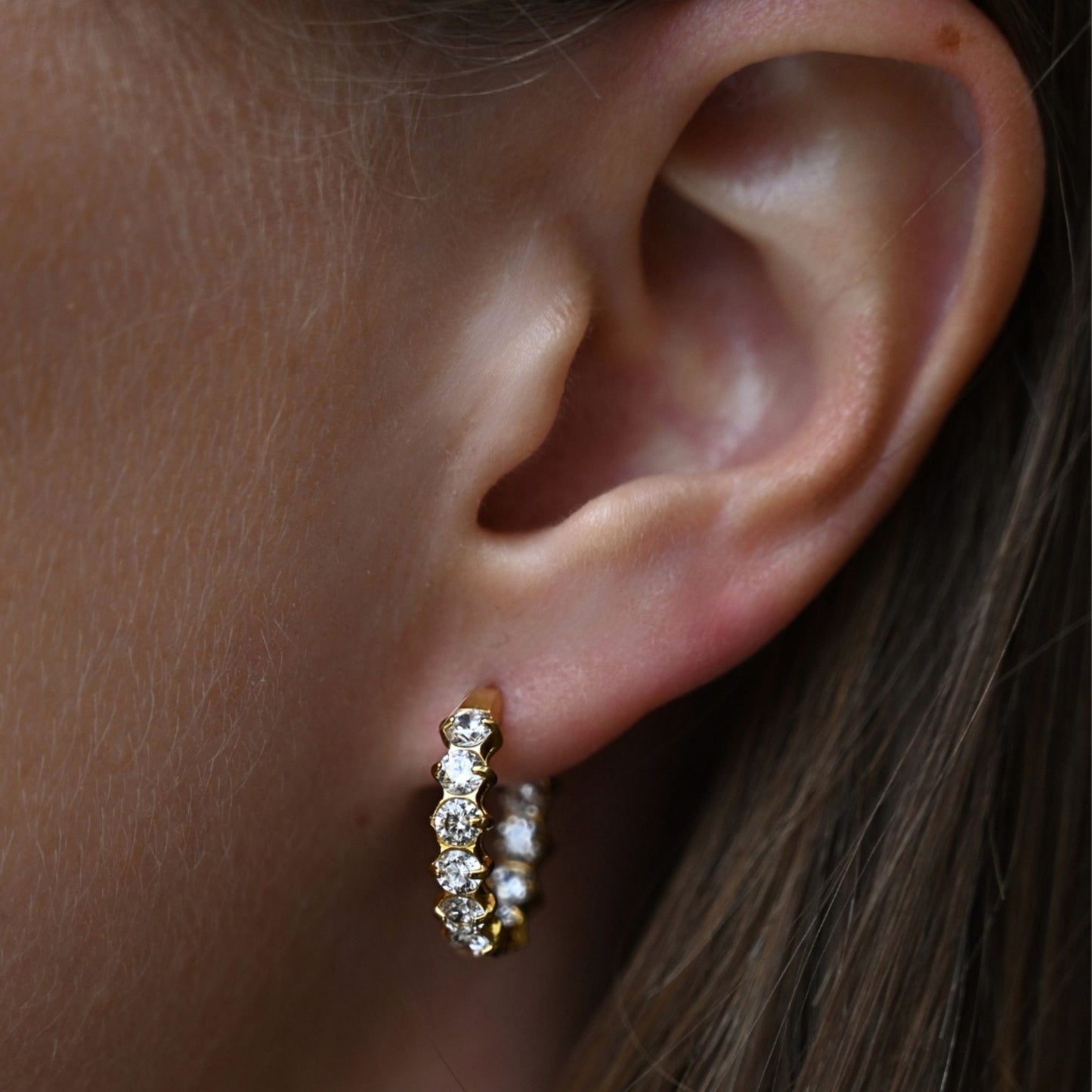 Full Crystal Hoops