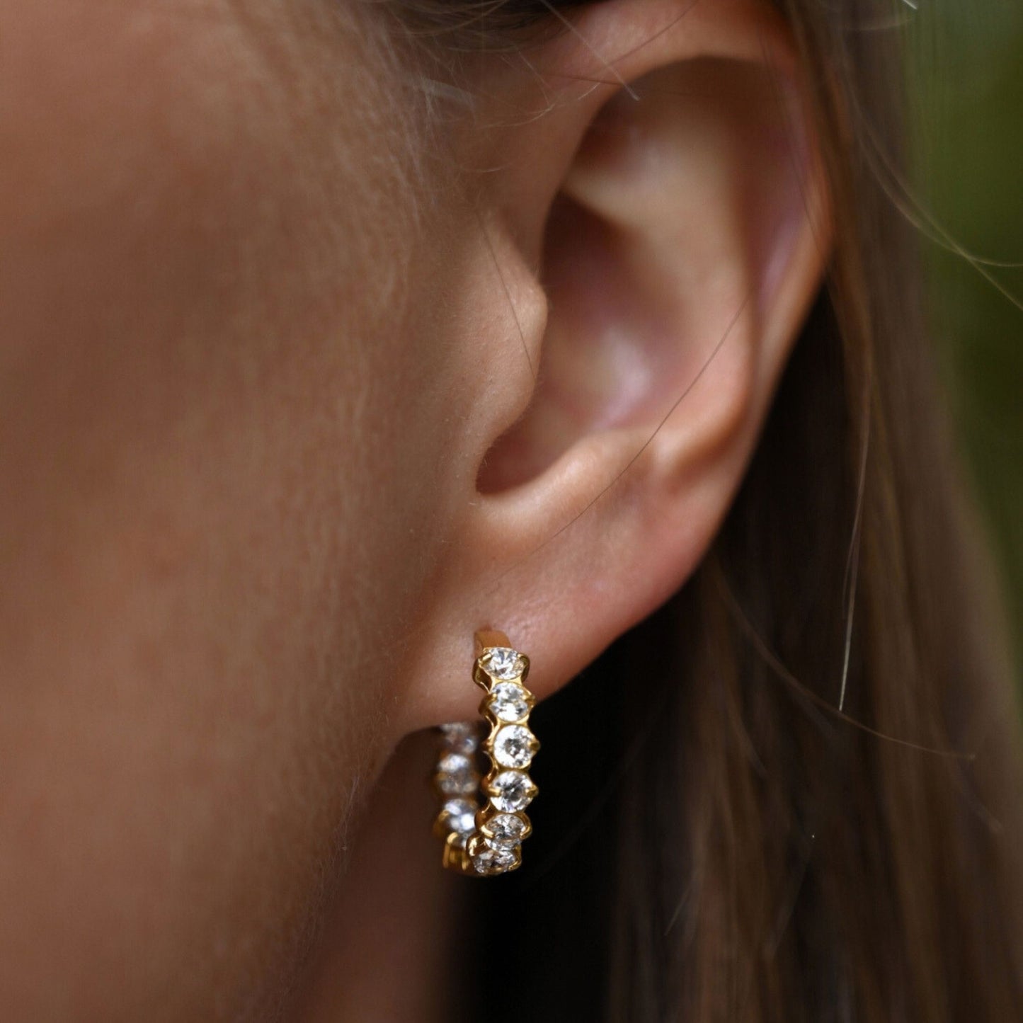 Full Crystal Hoops