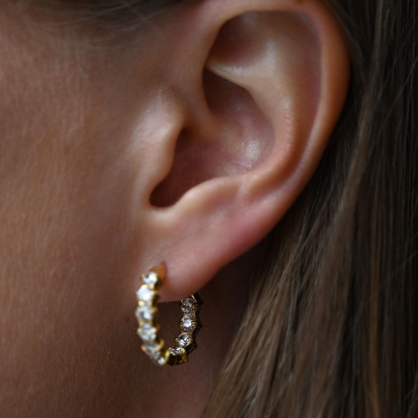 Full Crystal Hoops