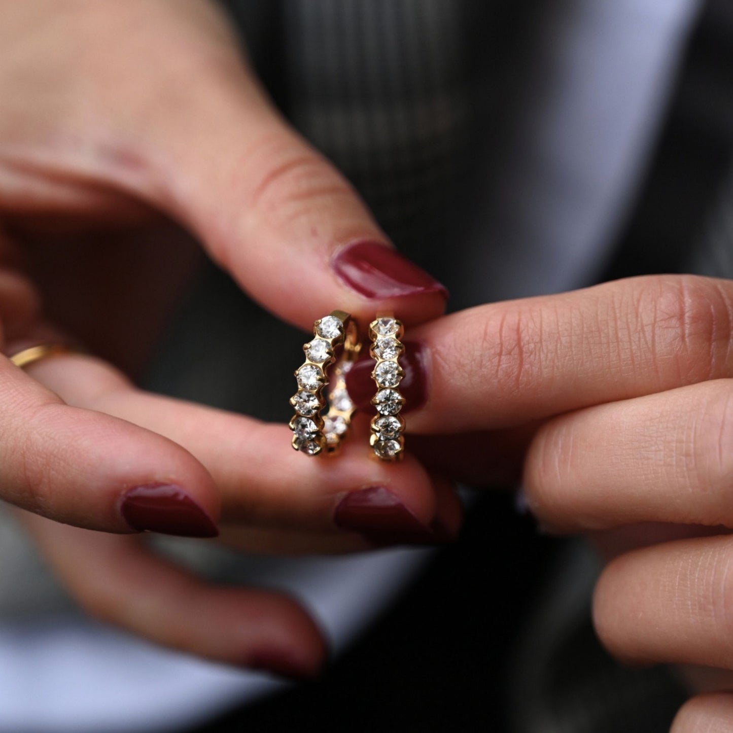 Full Crystal Hoops