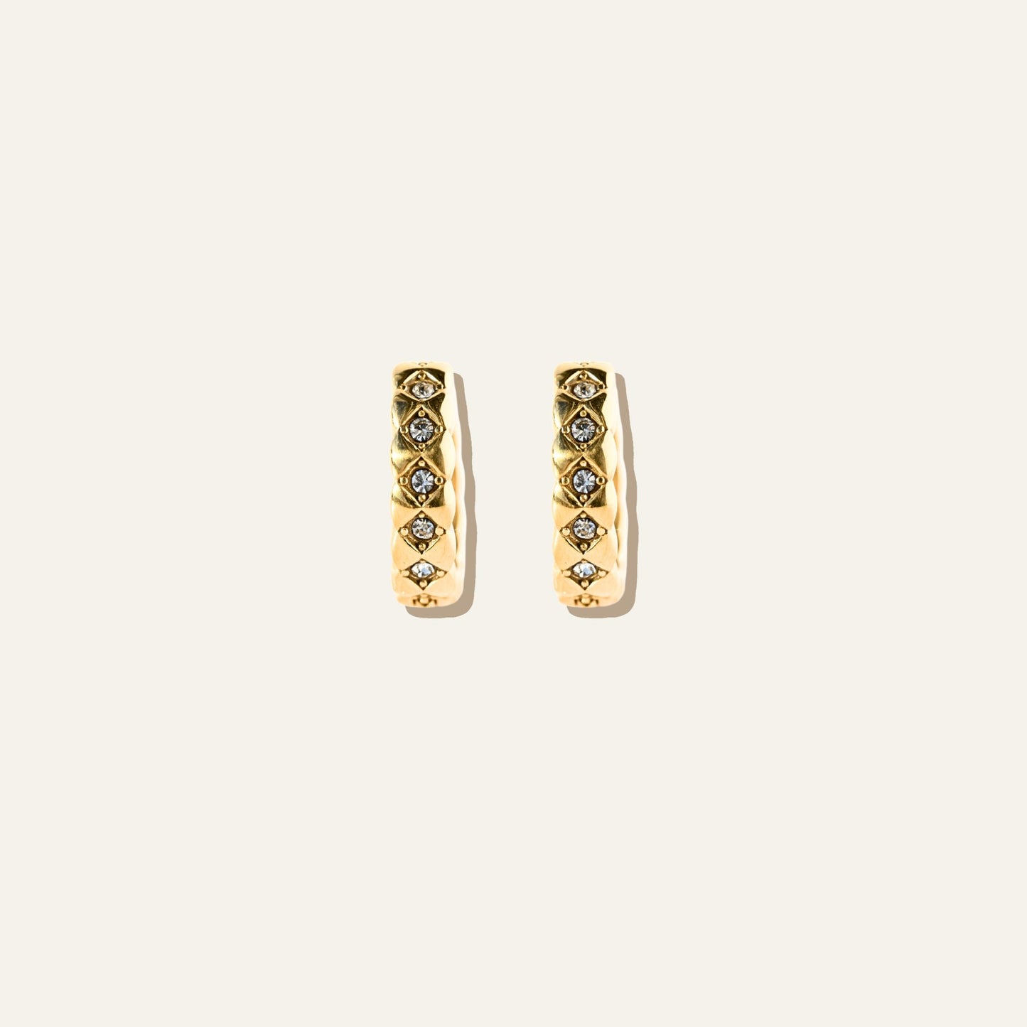 Braided Crystal Hoops