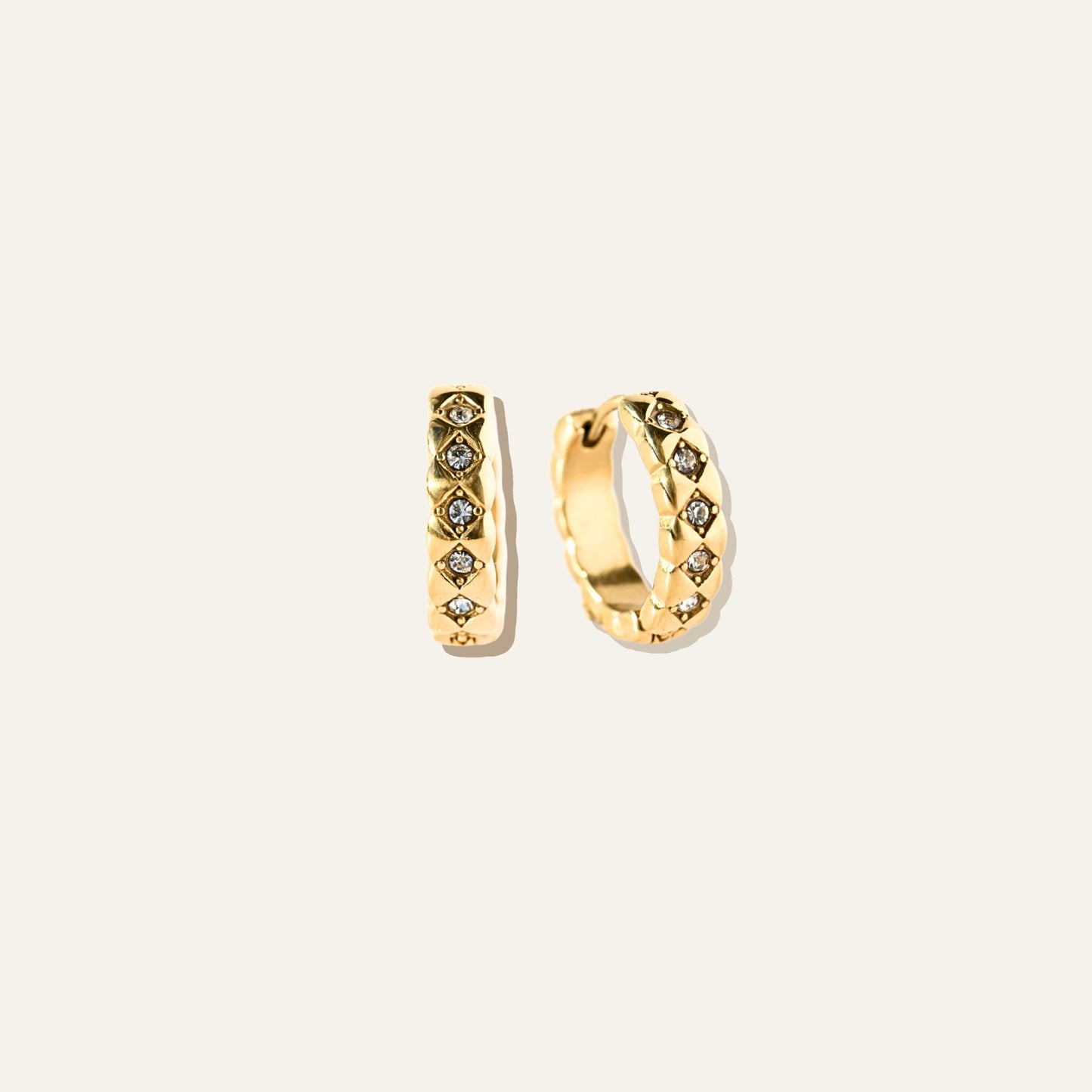 Braided Crystal Hoops