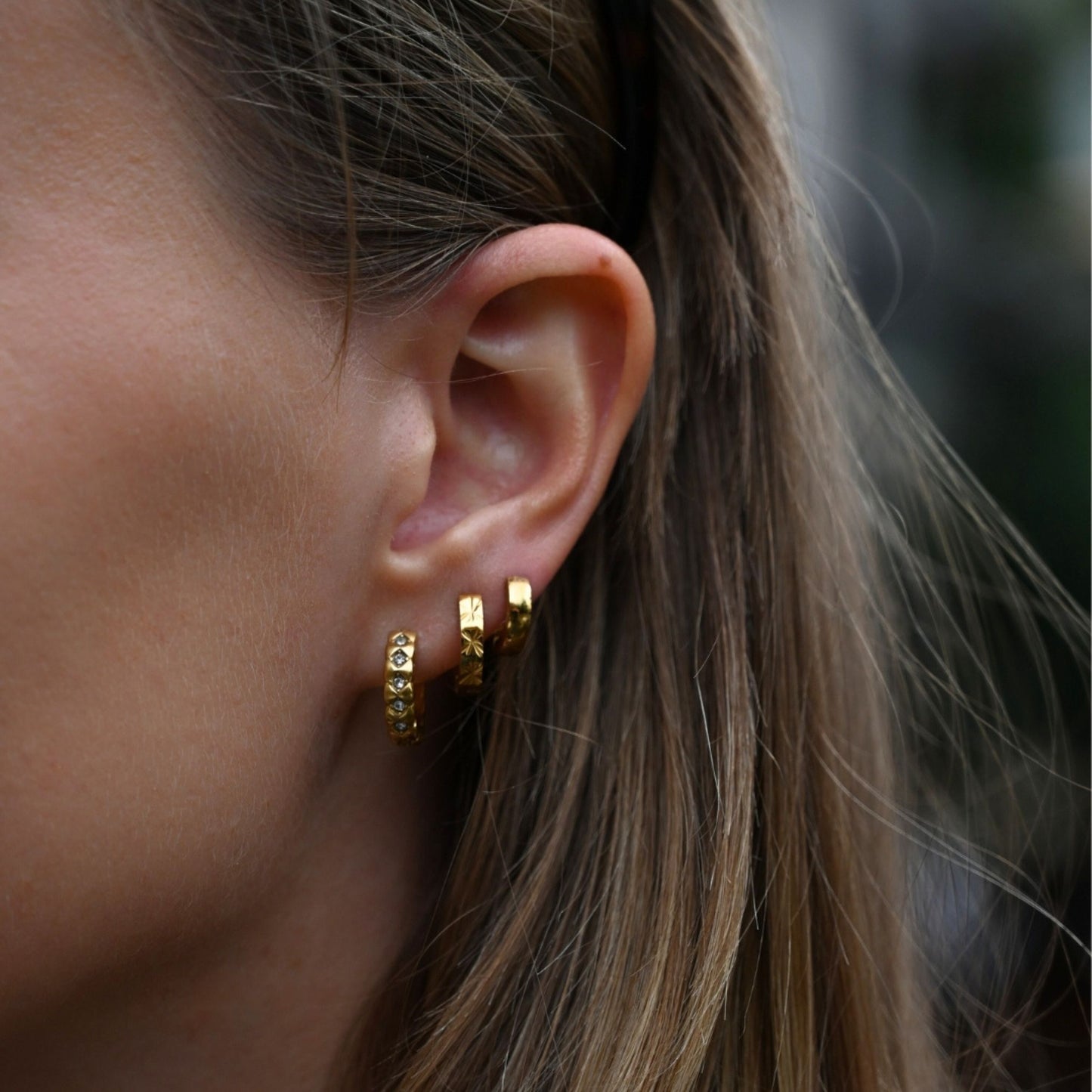 Braided Crystal Hoops