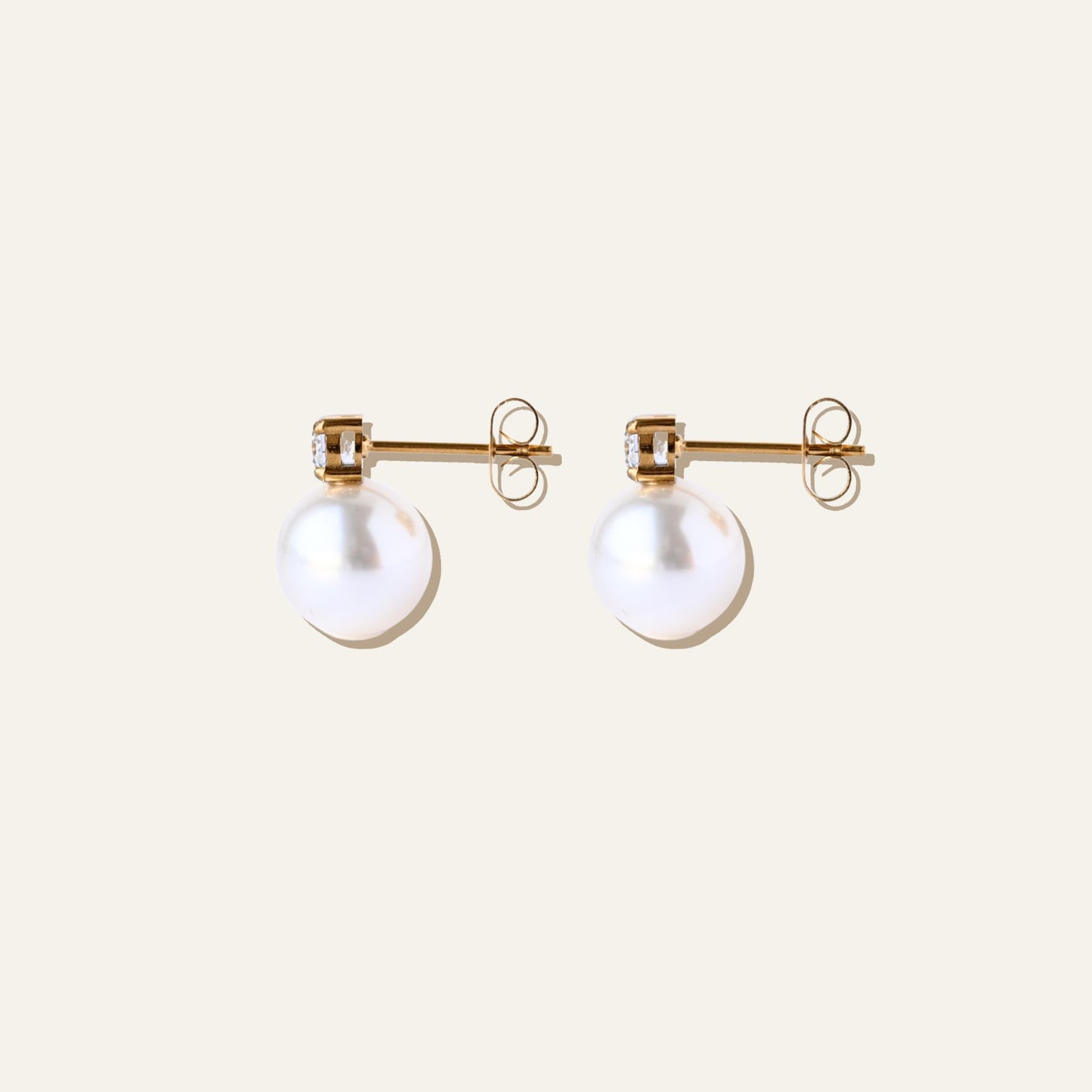 Zirconia Pearl Studs
