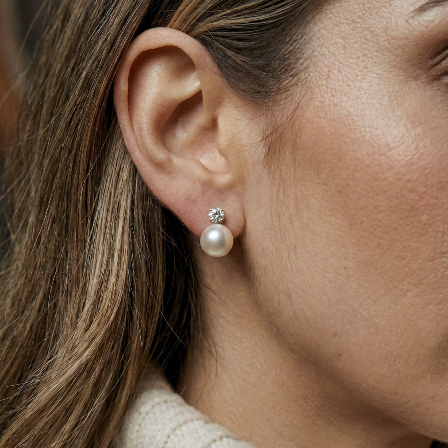 Zirconia Pearl Studs