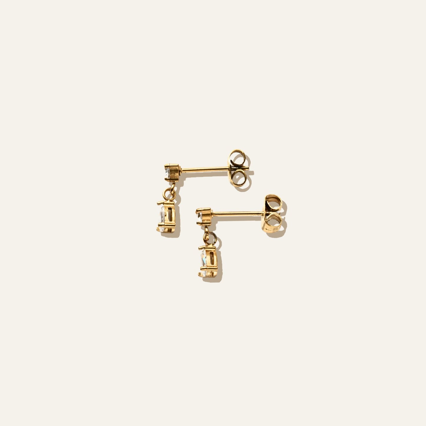 Double Crystal Drop Studs