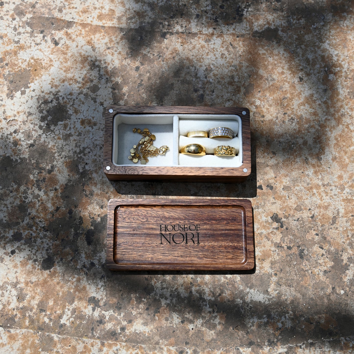 Small Walnut Jewellery Box