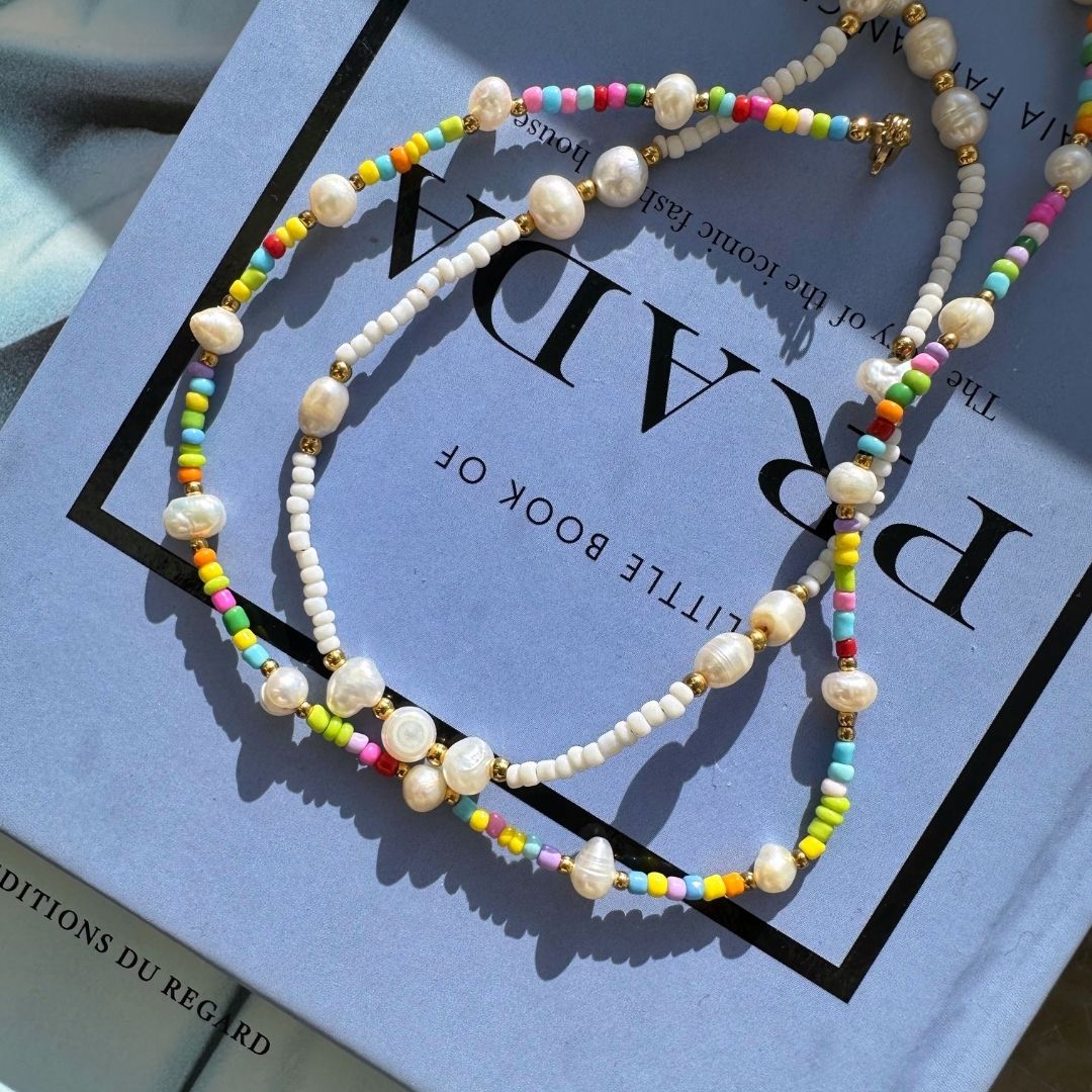 Colorful Pearls and Beads Necklace