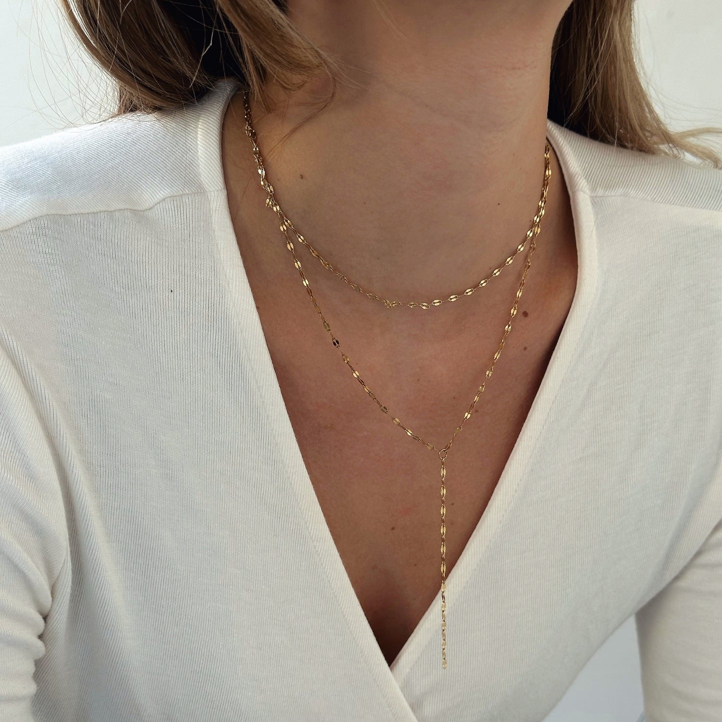 Double Cross Link Y-Necklace