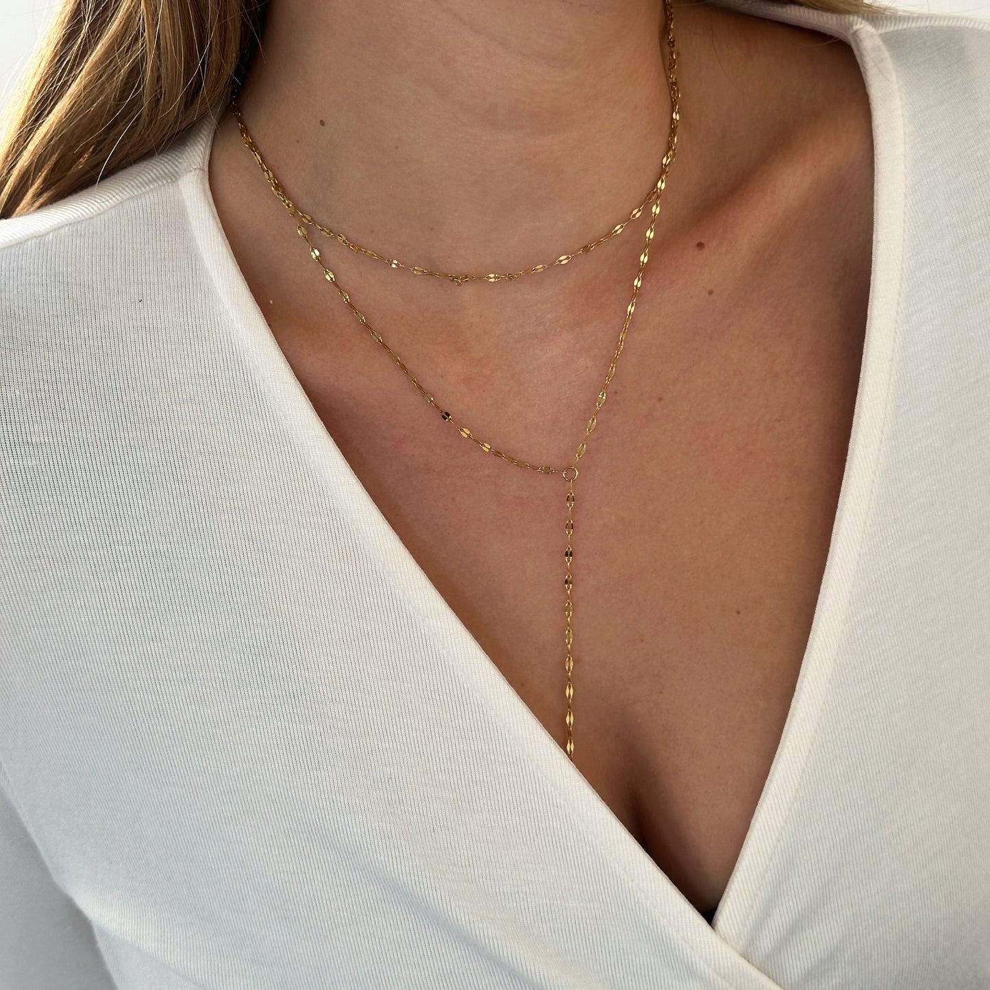 Double Cross Link Y-Necklace
