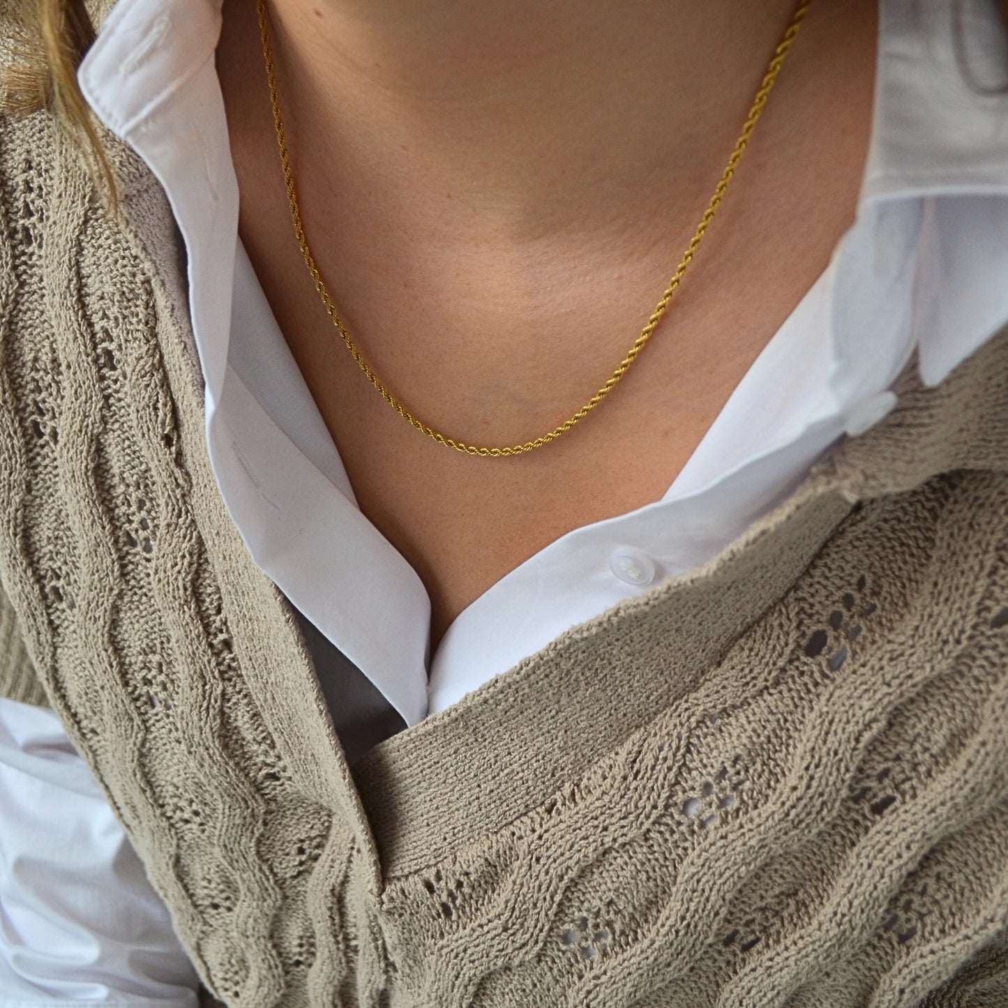 Twisted Rope Chain Necklace
