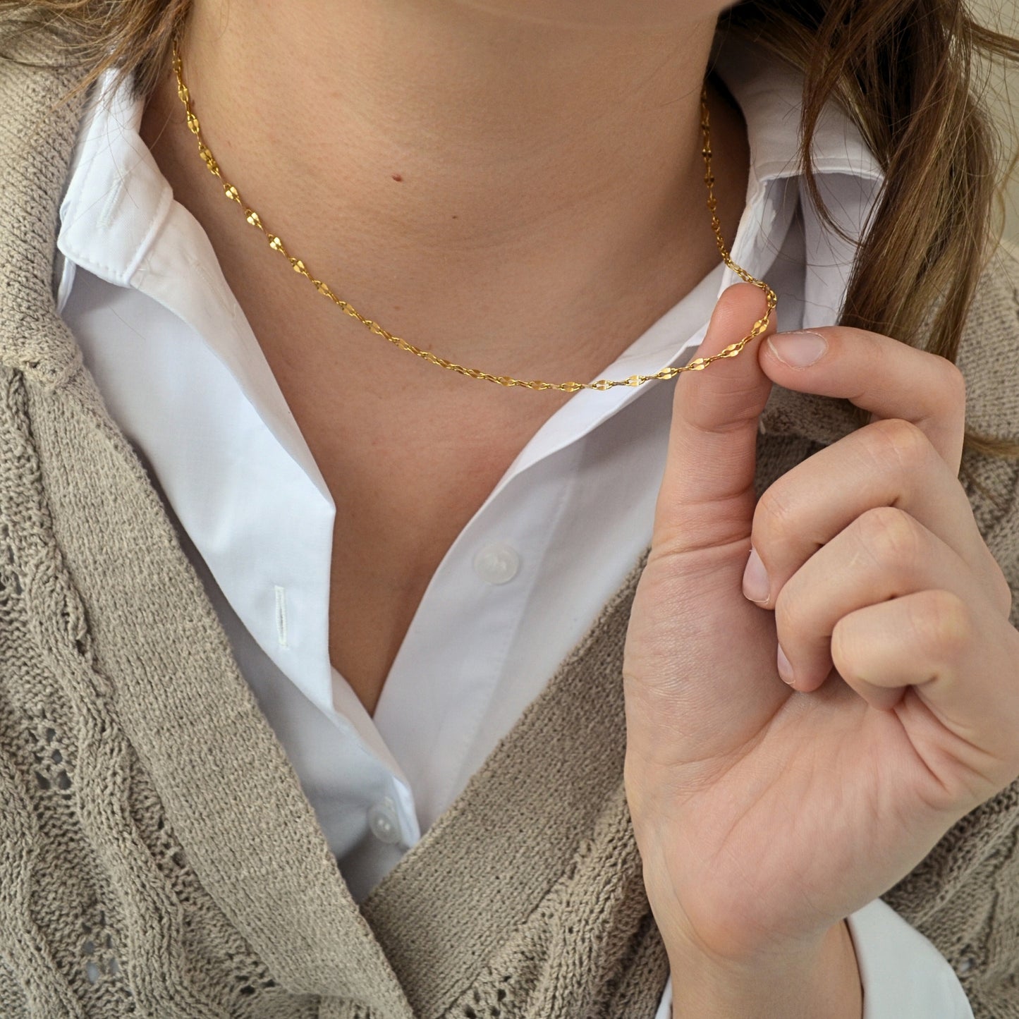Cross Link Necklace