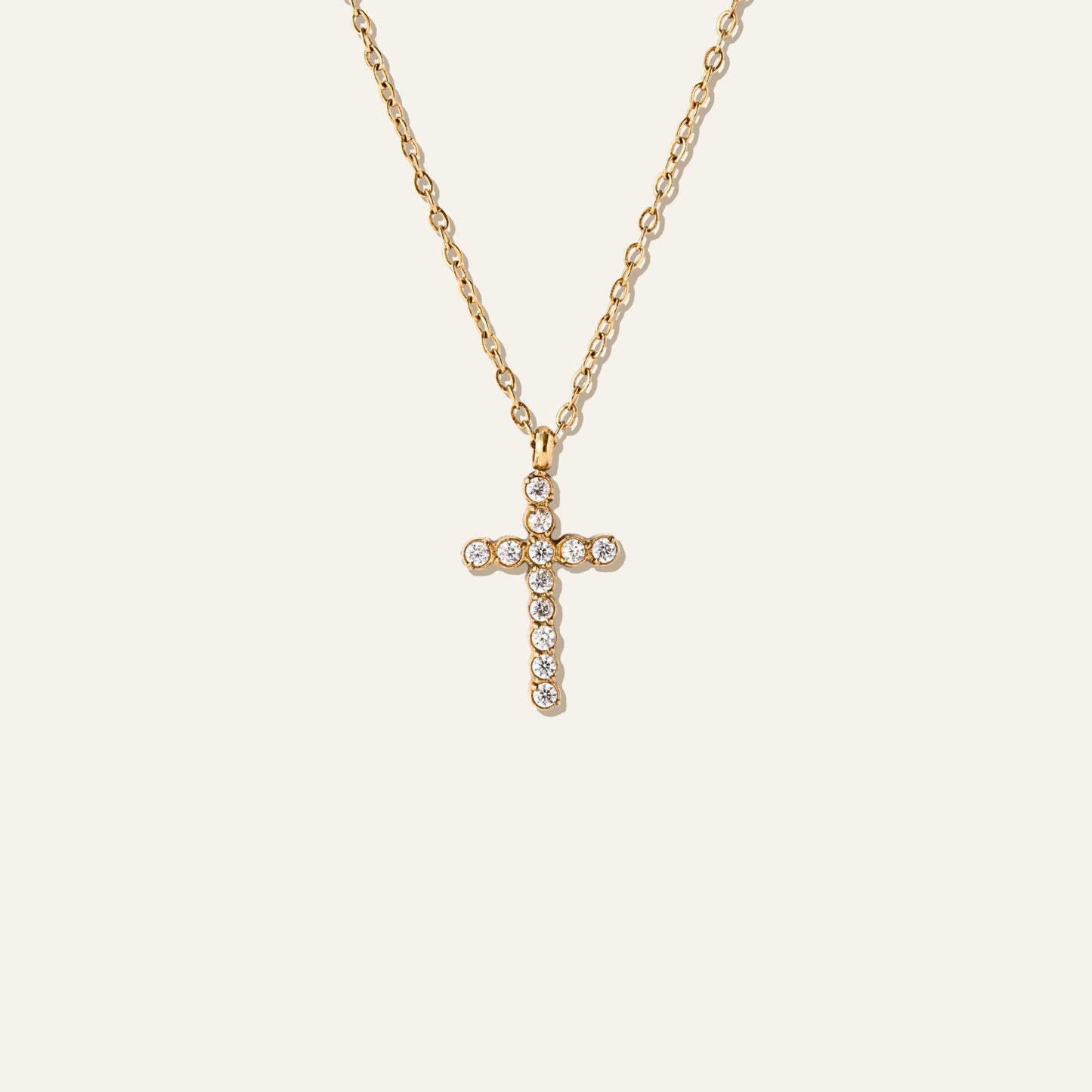 Zirconia Cross Necklace