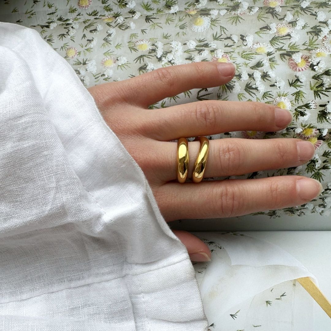 Double Layer Irregular Ring