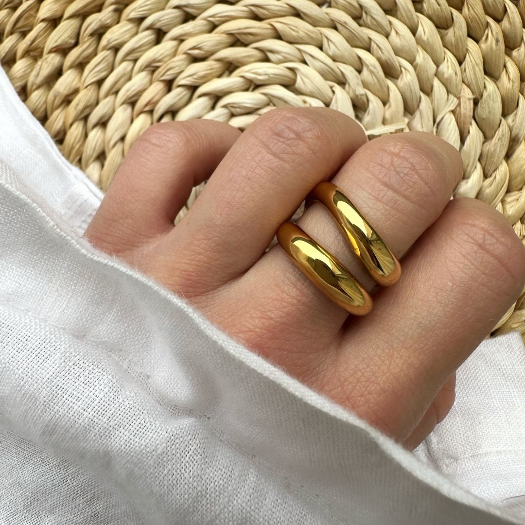 Double Layer Irregular Ring