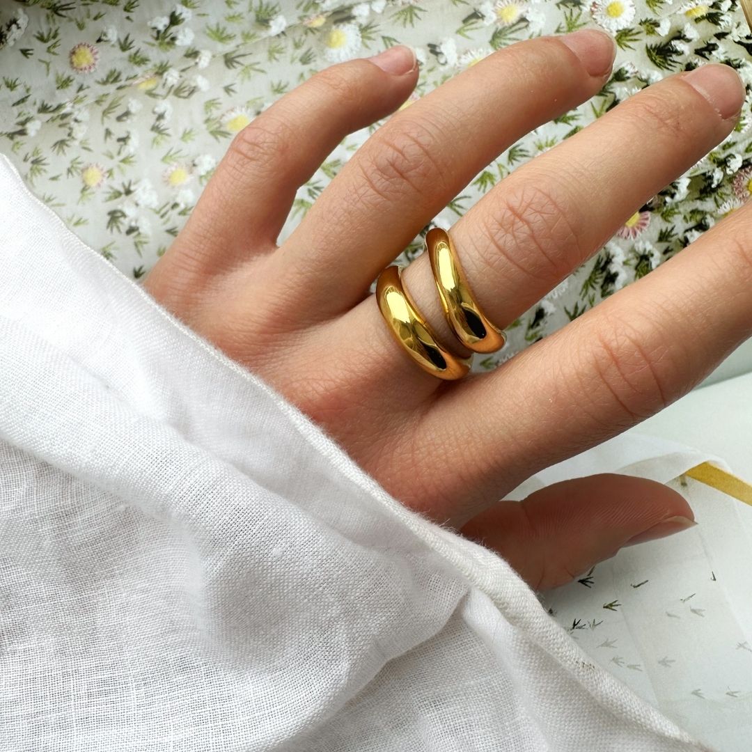 Double Layer Irregular Ring