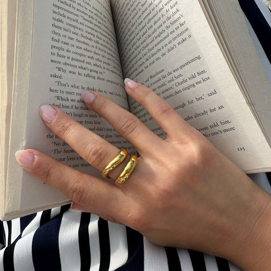 Double Layer Irregular Ring