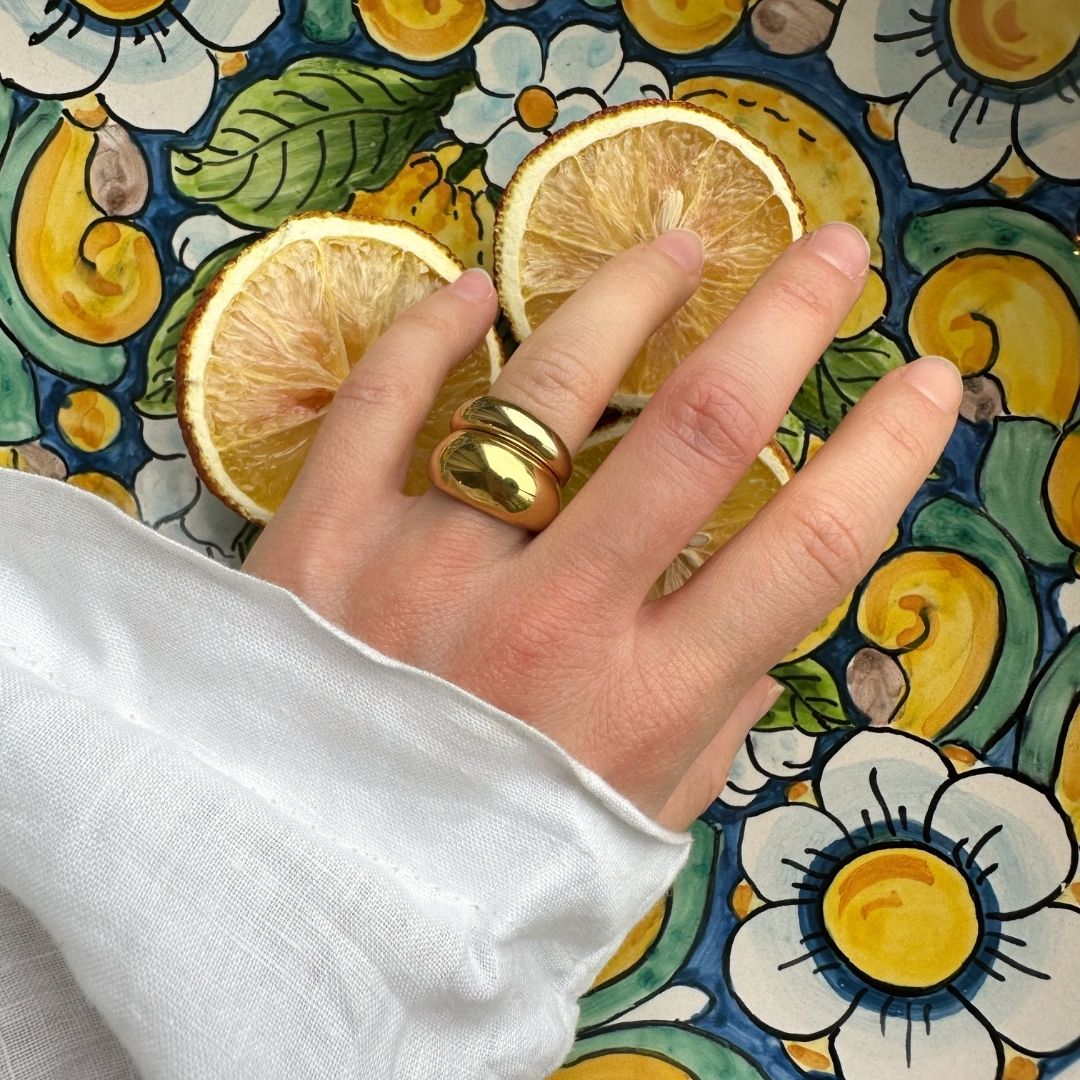 Thin Statement Gold Ring