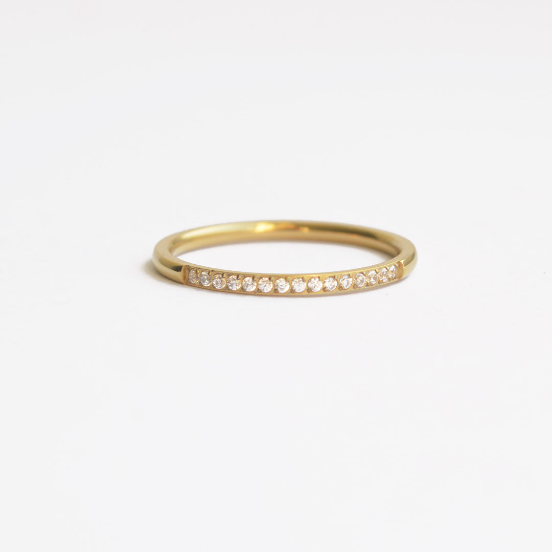 Thin Pave Crystal Ring