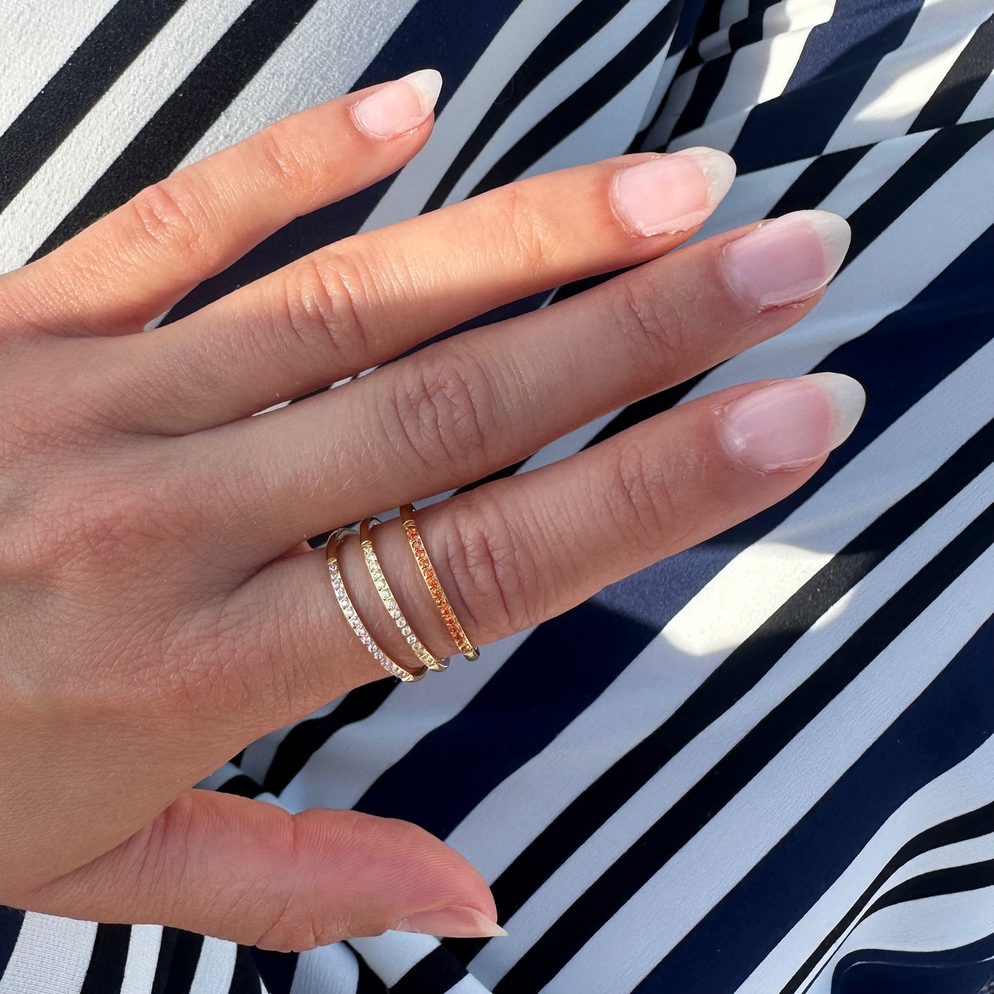 Thin Pave Crystal Ring