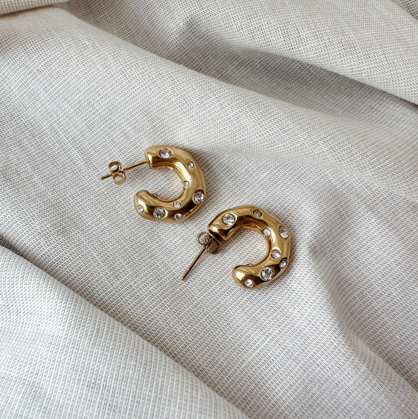 Chunky Zirconia Hoops