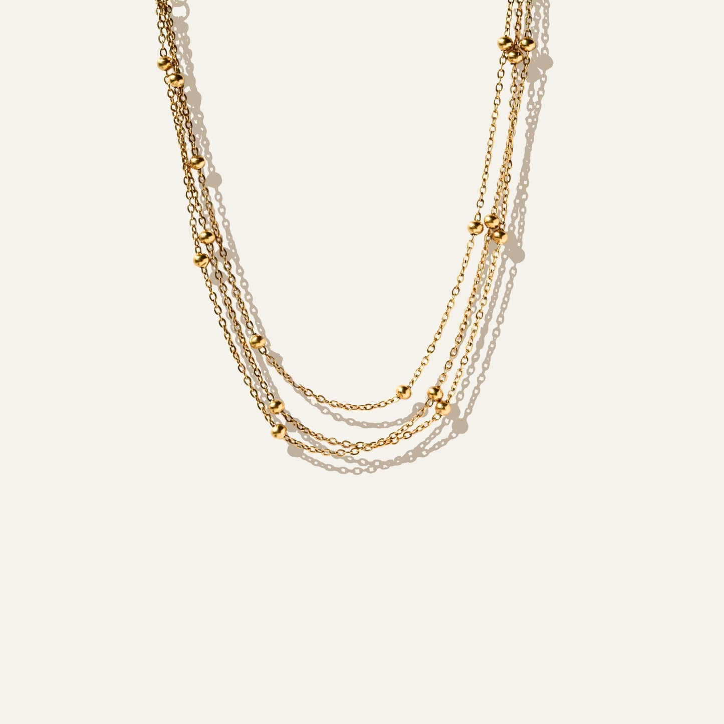 Triple Chain Beads Anklet