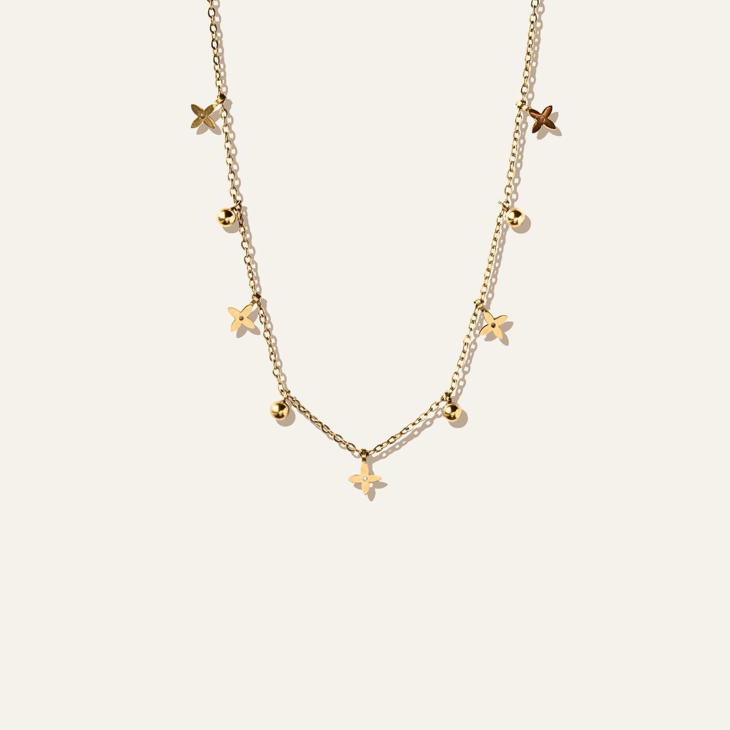 Flower and Beads Anklet