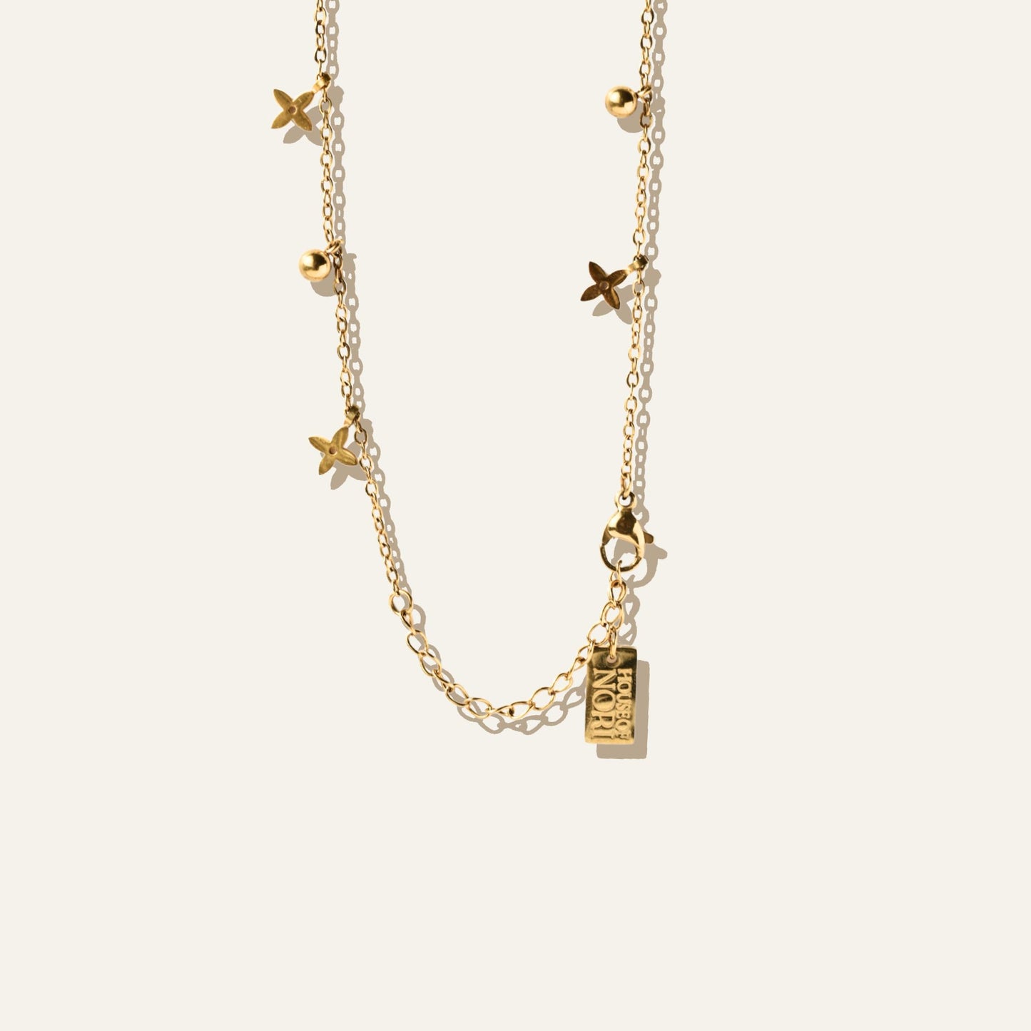 Flower and Beads Anklet