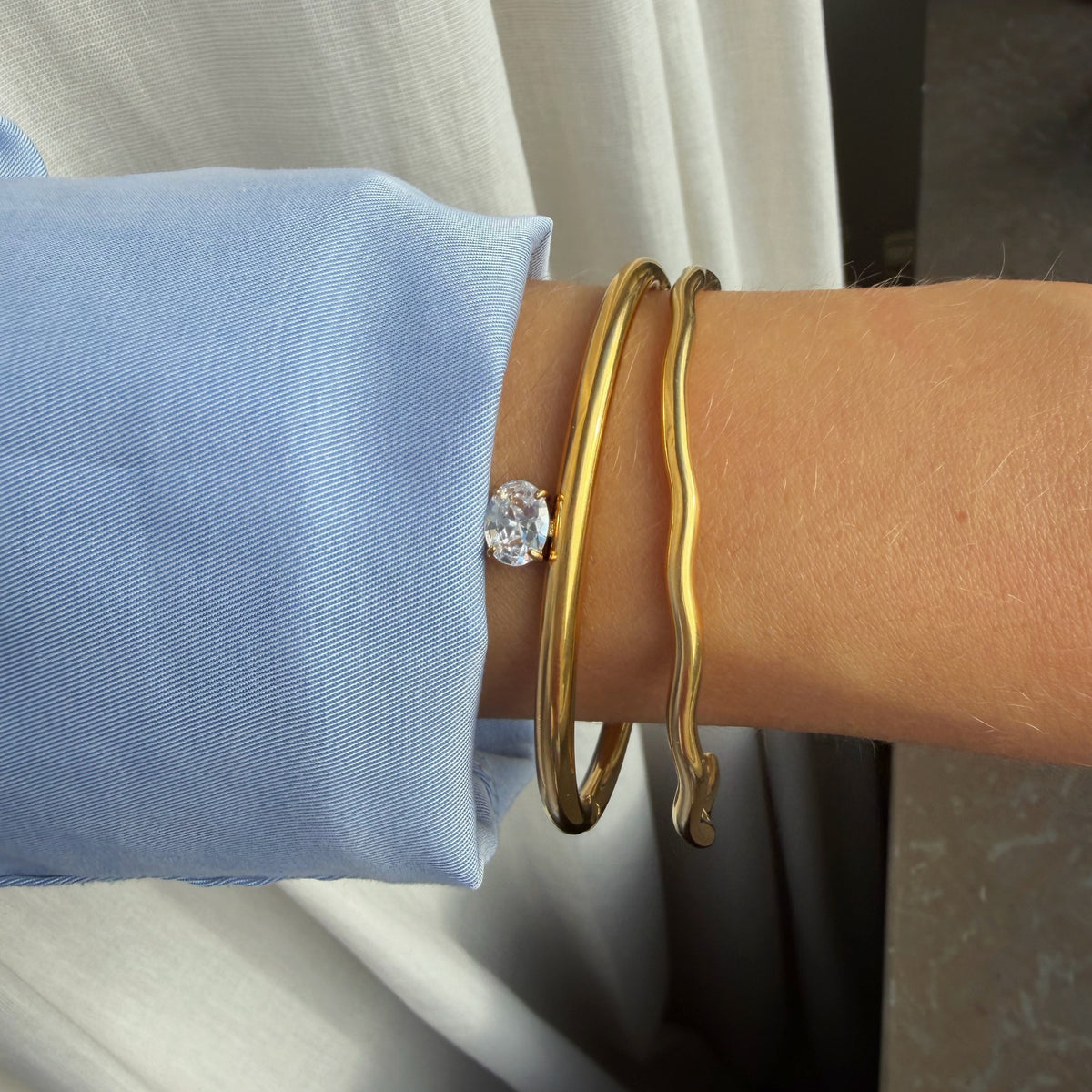 Hammered Bangle Bracelet