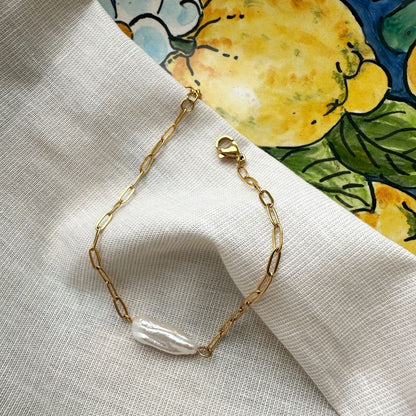 Pearl Paper Pin Bracelet