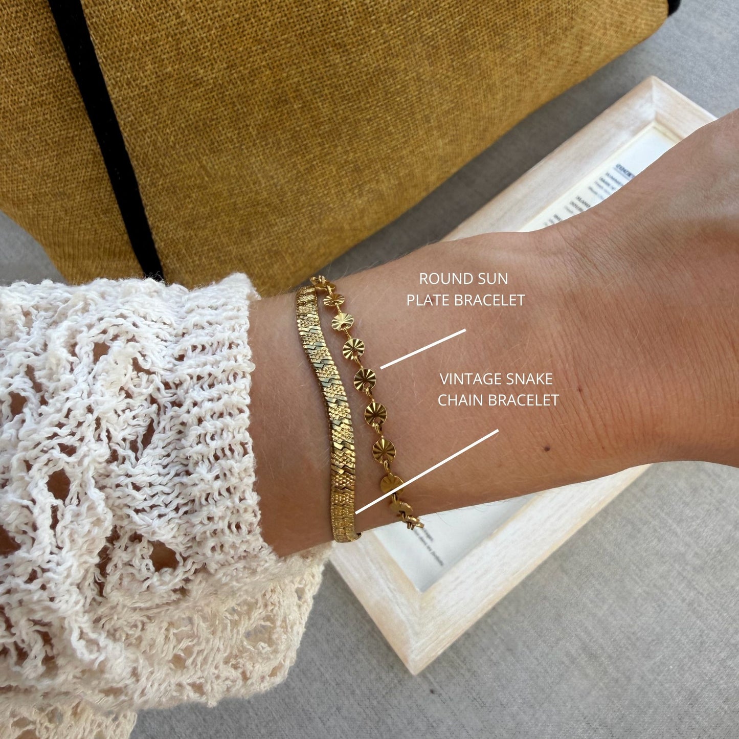 Round Sun Plate Bracelet
