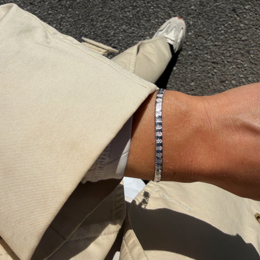 Vintage Snake Chain Bracelet Silver