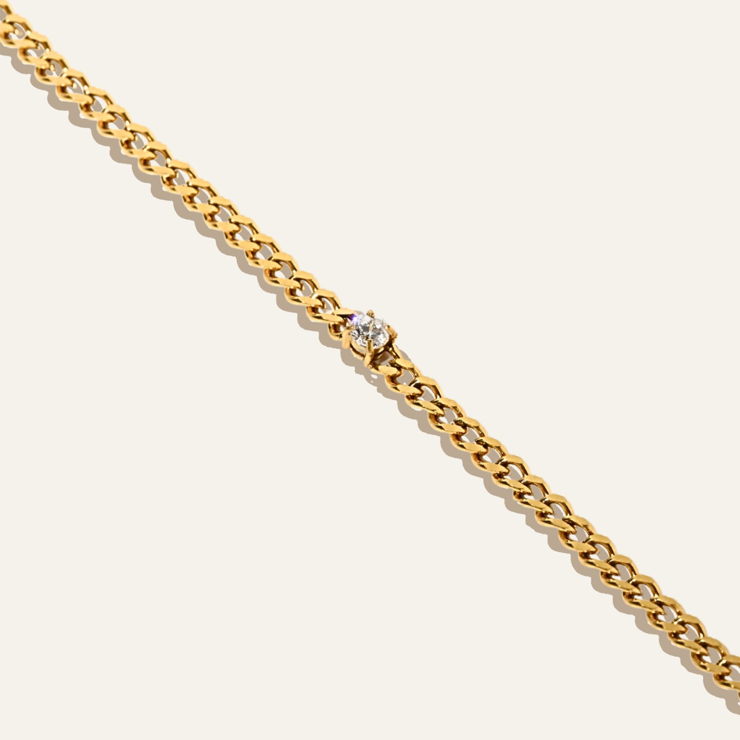 Solitaire Curb Bracelet