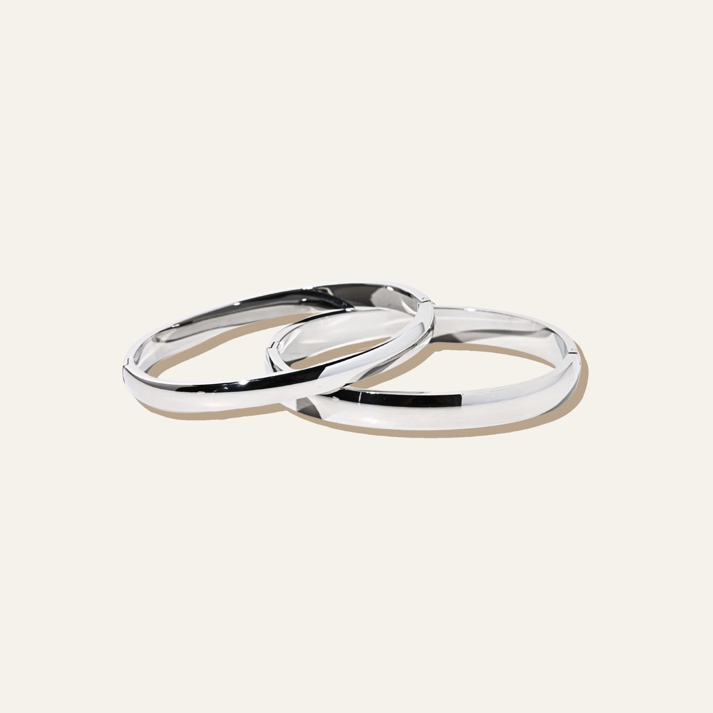 2-Pack Classic Bangles Silver