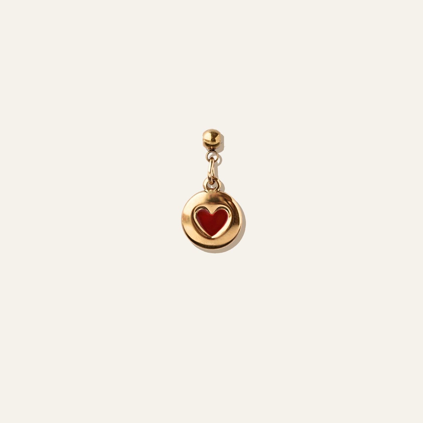 Red Heart Imprint Charm