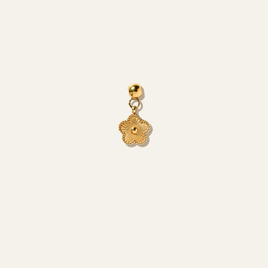 Mini Ribbed Flower Charm