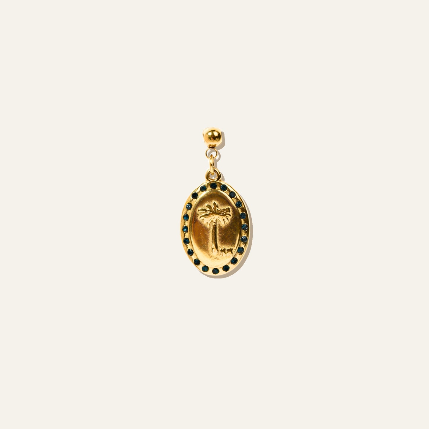 Palm Tree and Crystals Charm