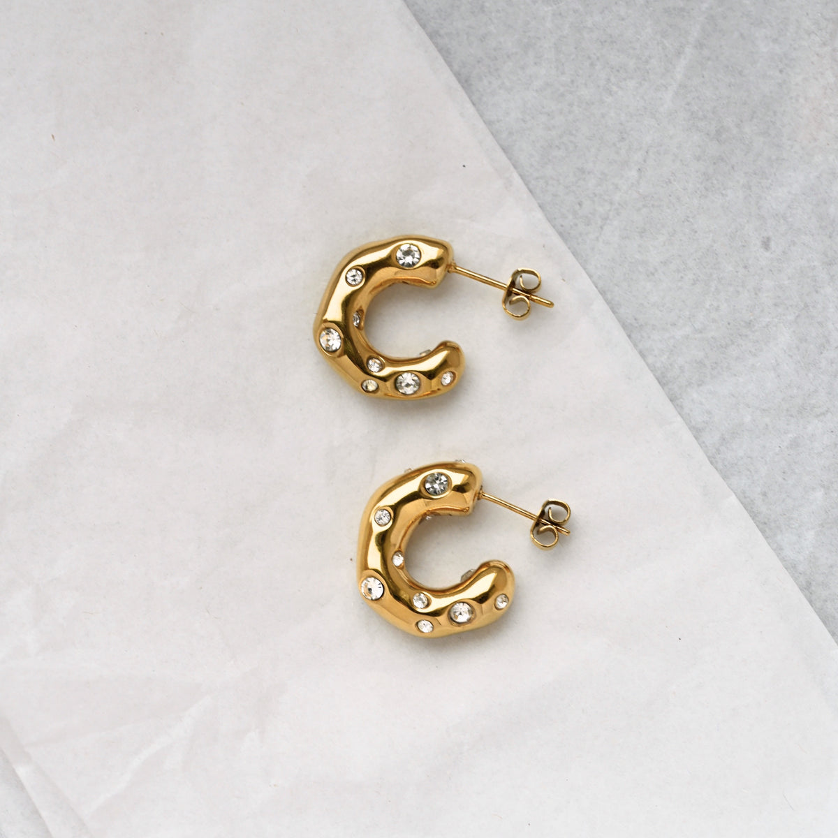 Chunky Zirconia Hoops