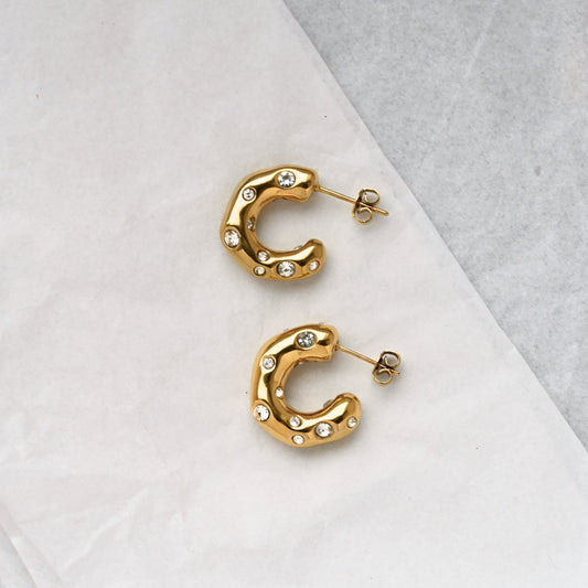 Chunky Zirconia Hoops