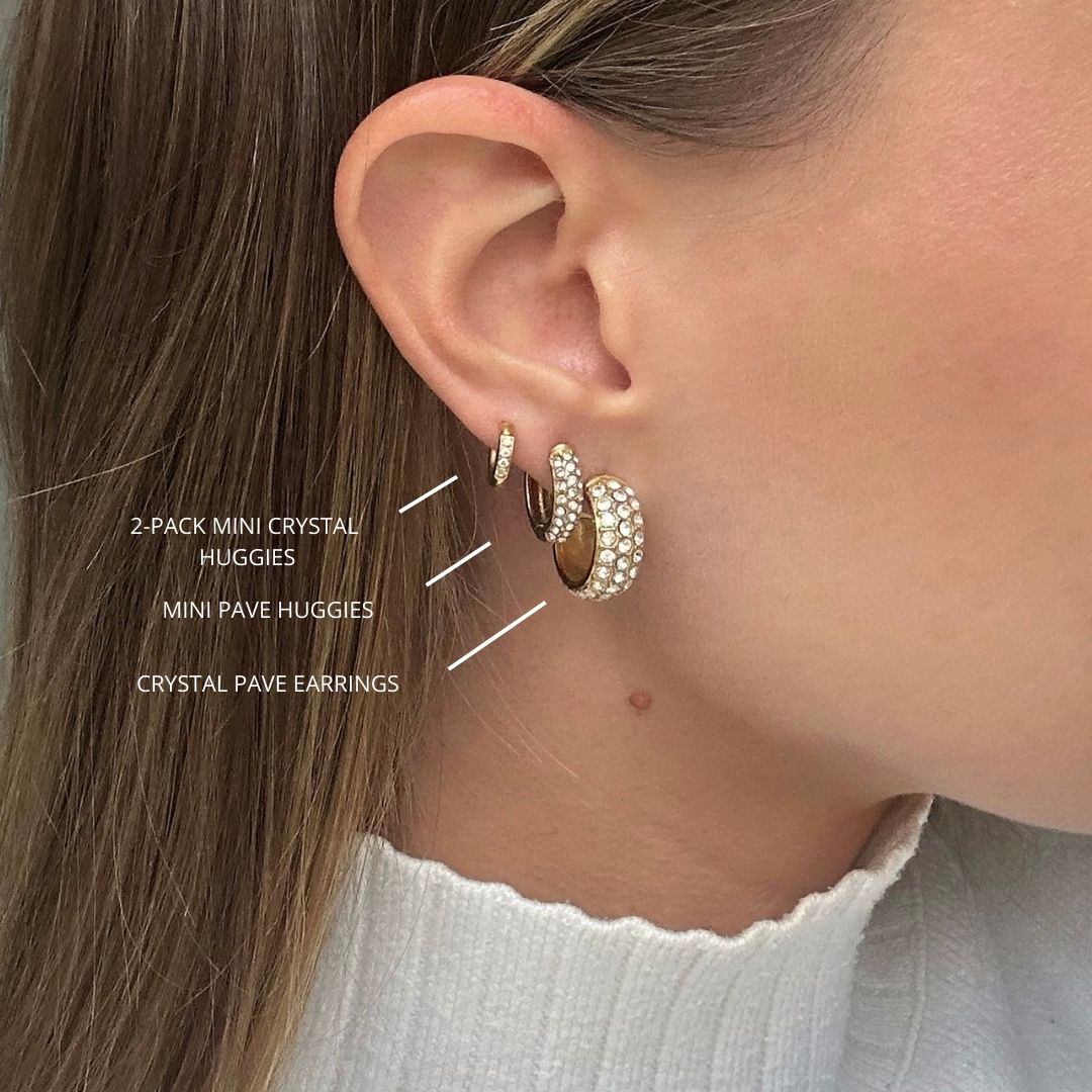 Mini Pave Huggies