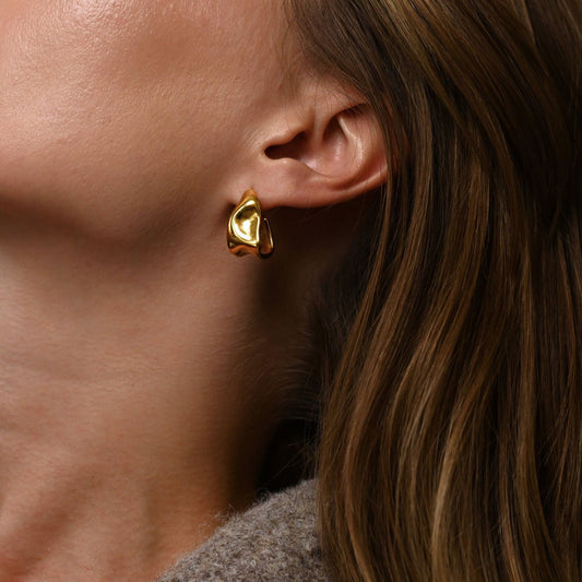 Bold Hammered Earrings