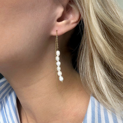 Pearl Chain Earrings